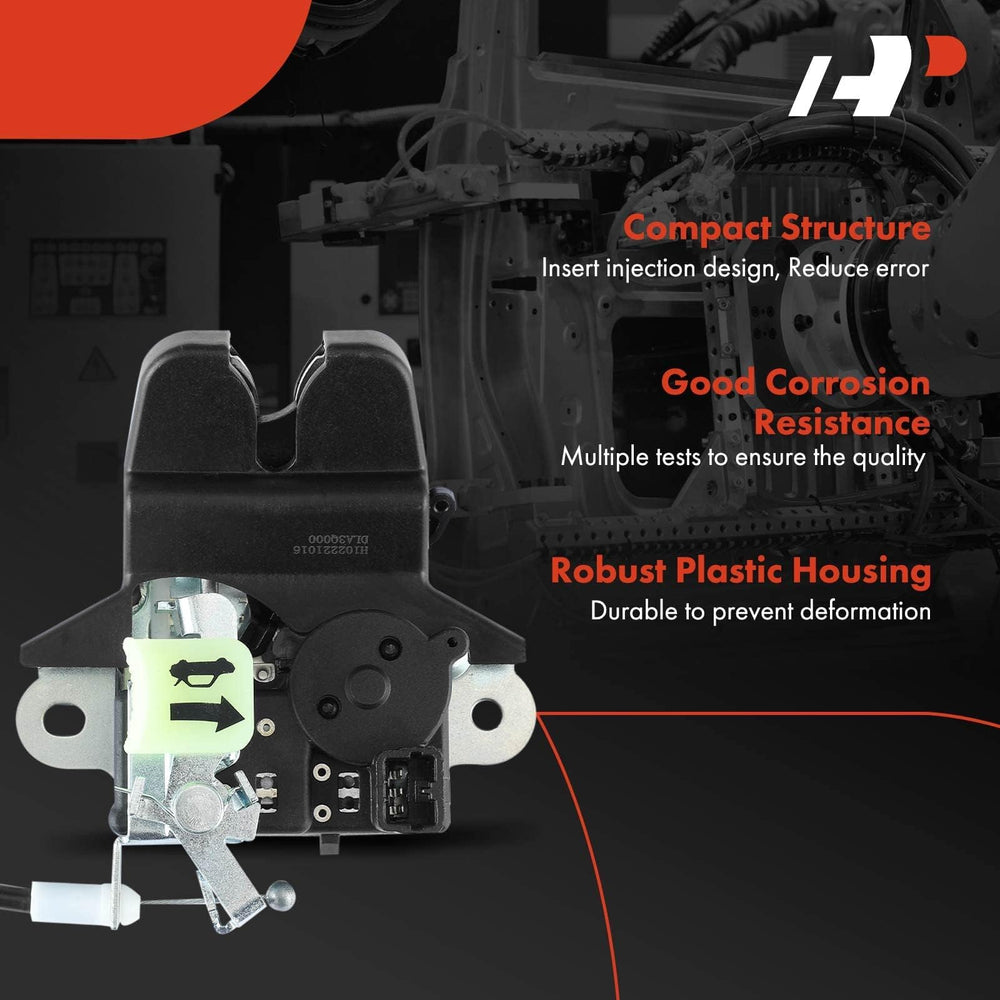 Durable plastic and high-density metal used in the latch actuator construction.