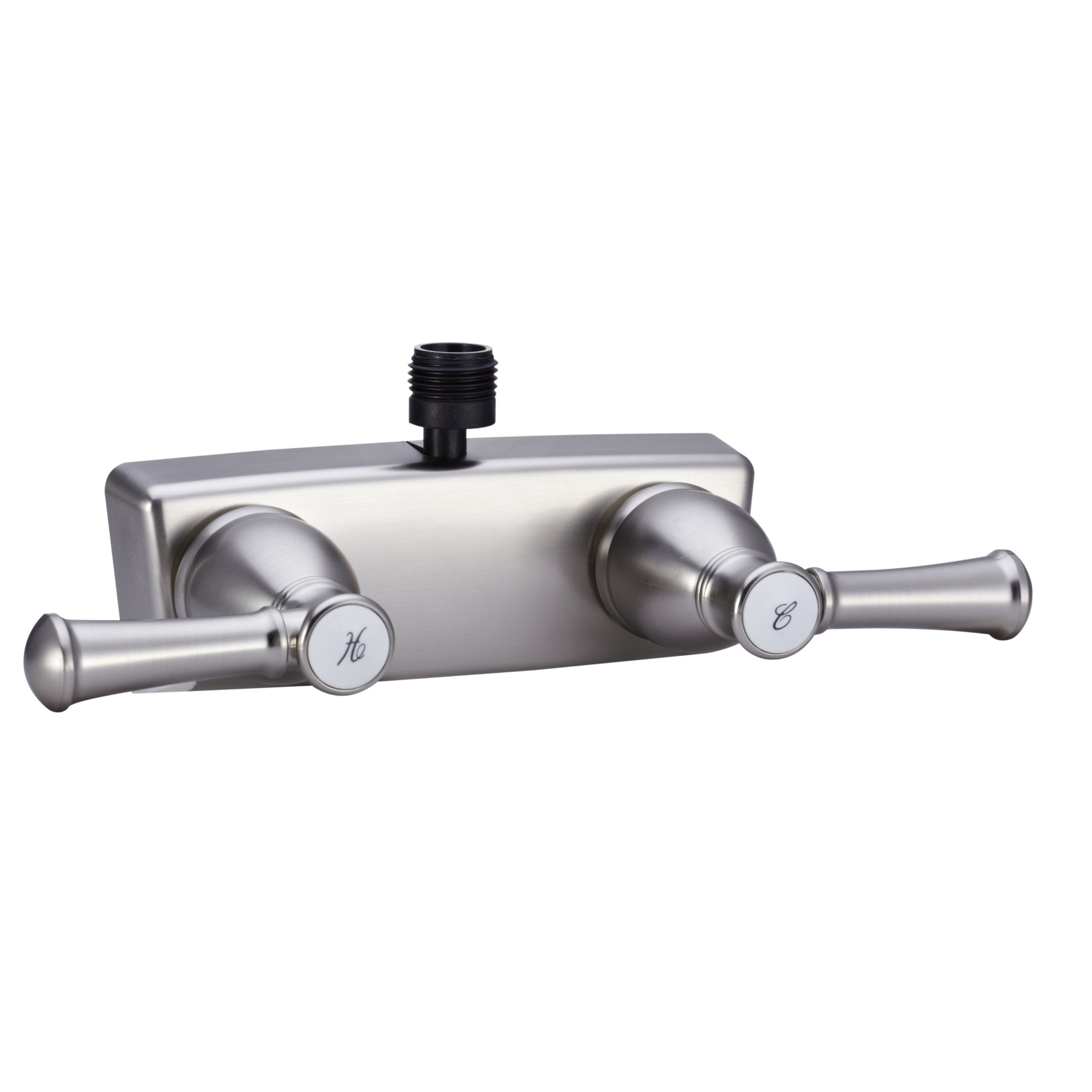 Dura Faucet DF-SA100L-SN shower diverter valve in brushed satin nickel for RV style