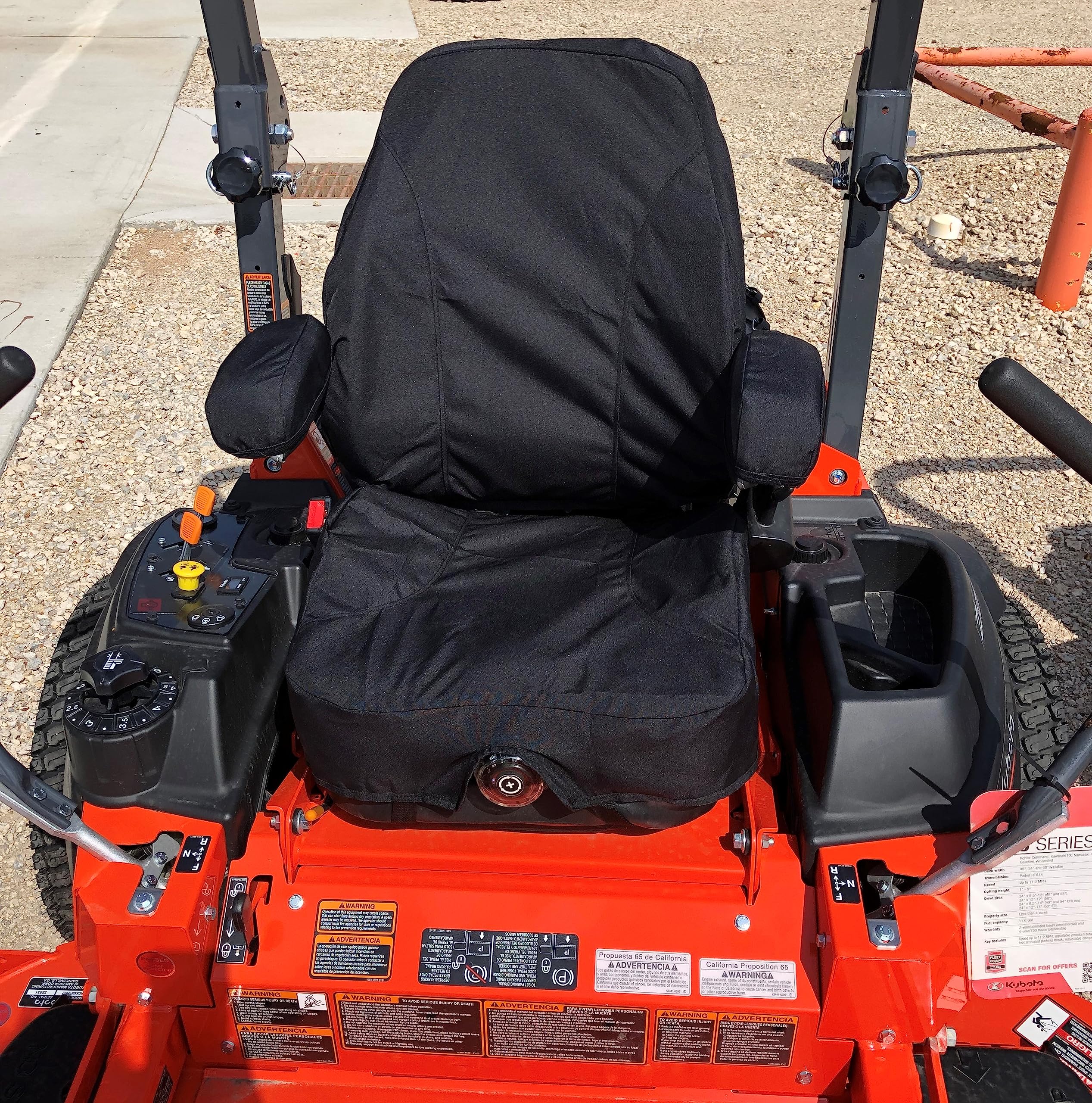 Durafit Kubota Z700/Z781i seat covers overview showing full protection and fit.