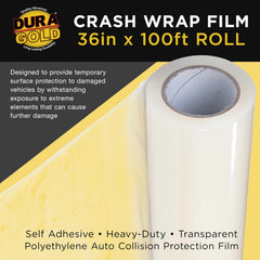 Dura-Gold crash wrap unrolls smoothly for quick setup during repairs.
