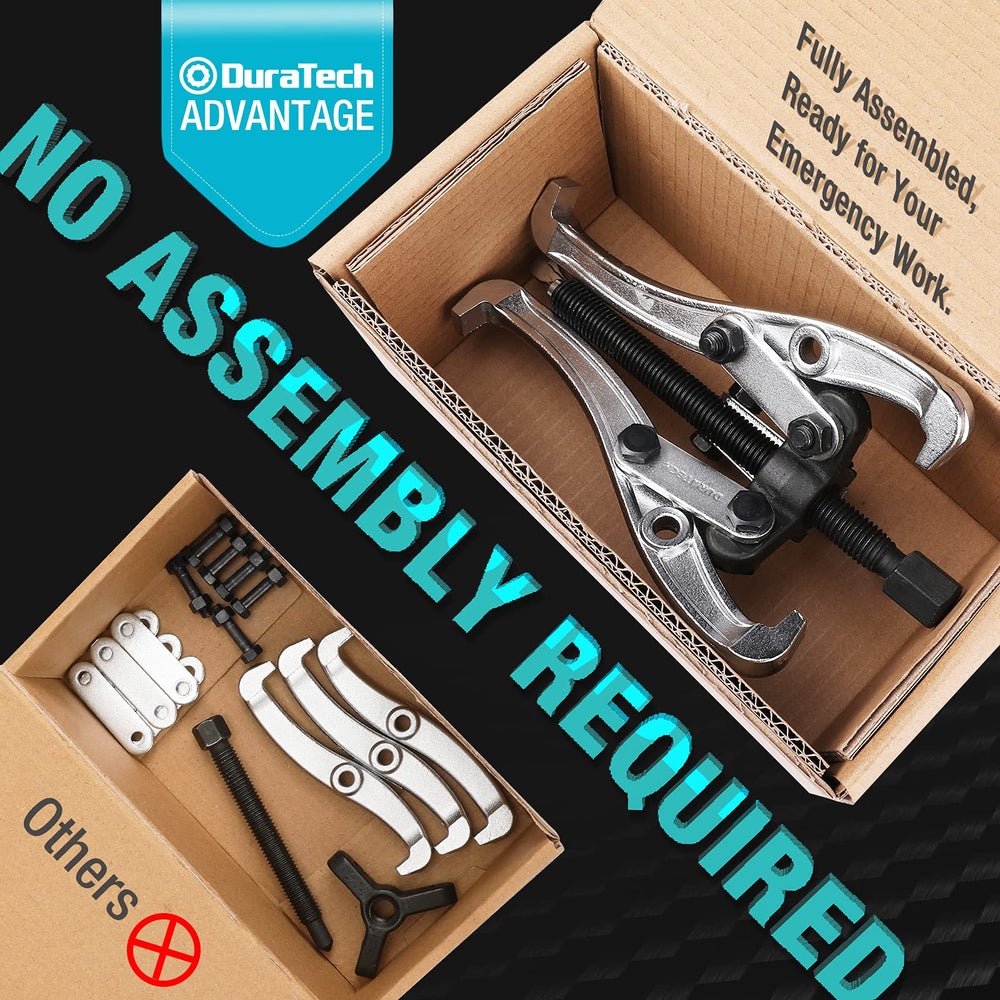 DURATECH 6-inch gear puller front view highlighting sturdy construction and grip