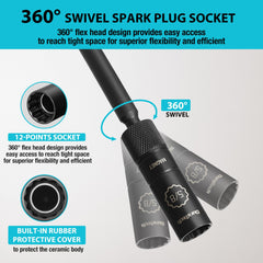 DURATECH 3/8-inch drive spark plug socket compatible with common ratchets.