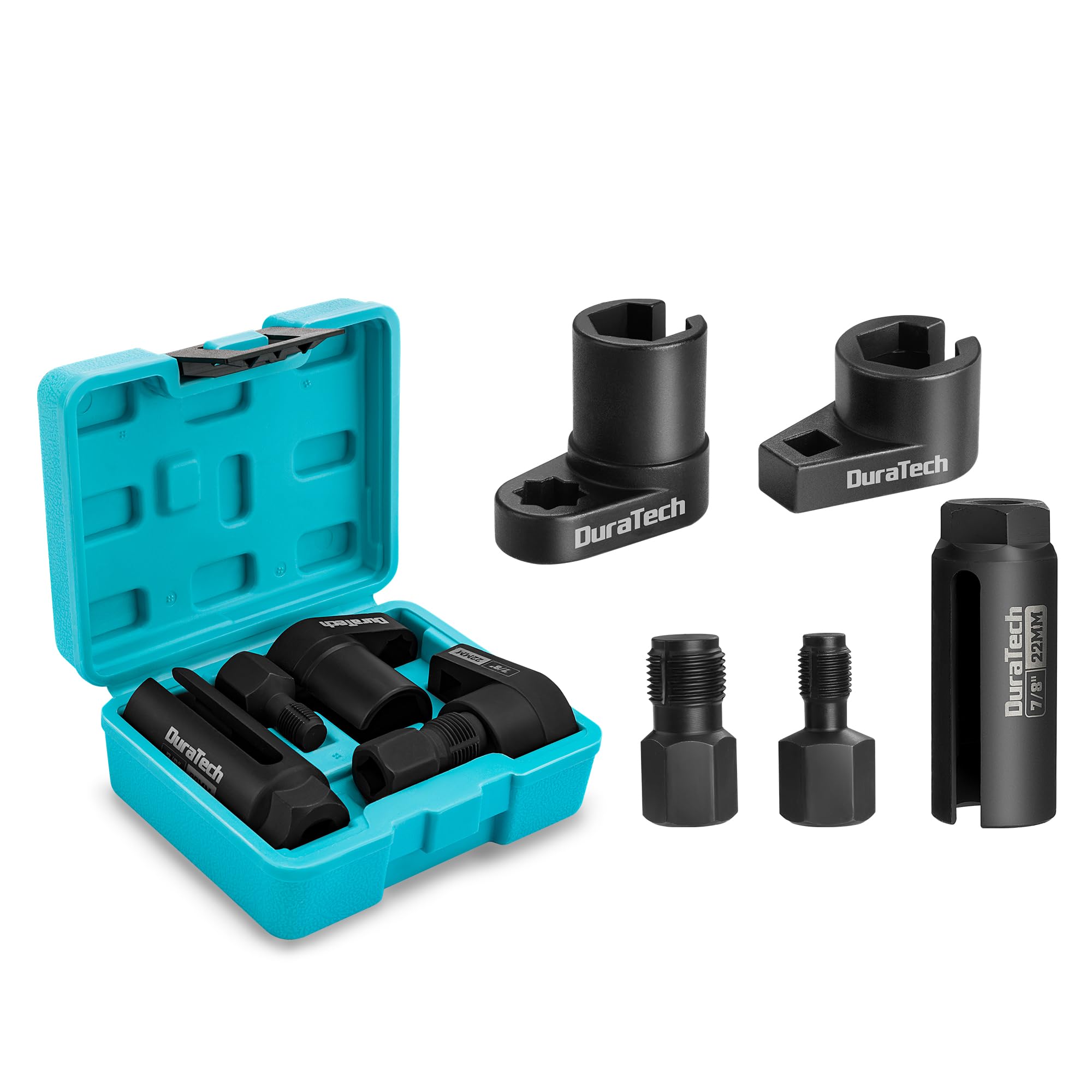 DURATECH O2 sensor socket set with 1/2 in drive and 22mm offset for easy removal
