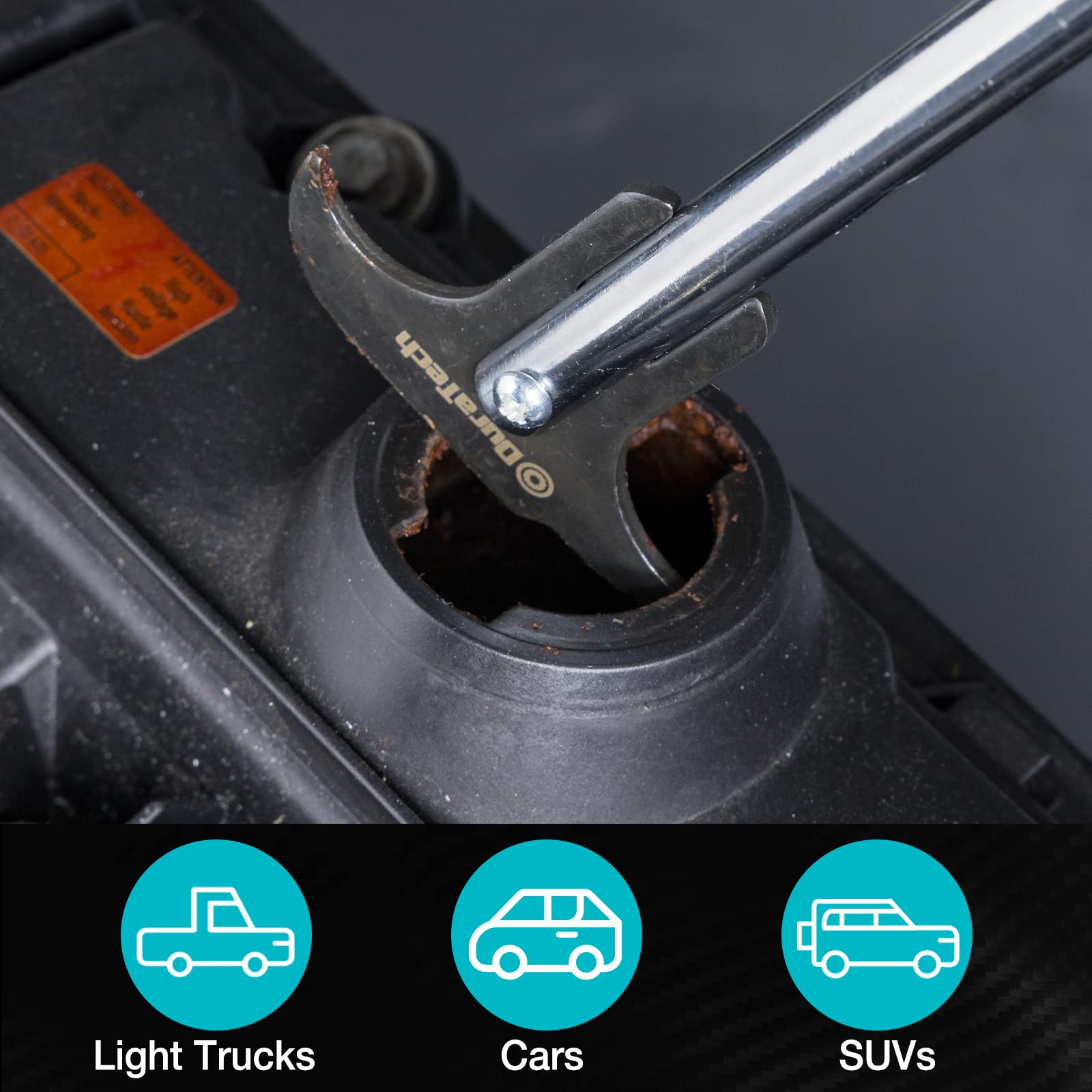 DURATECH seal puller suited for cars, light trucks, and SUVs.