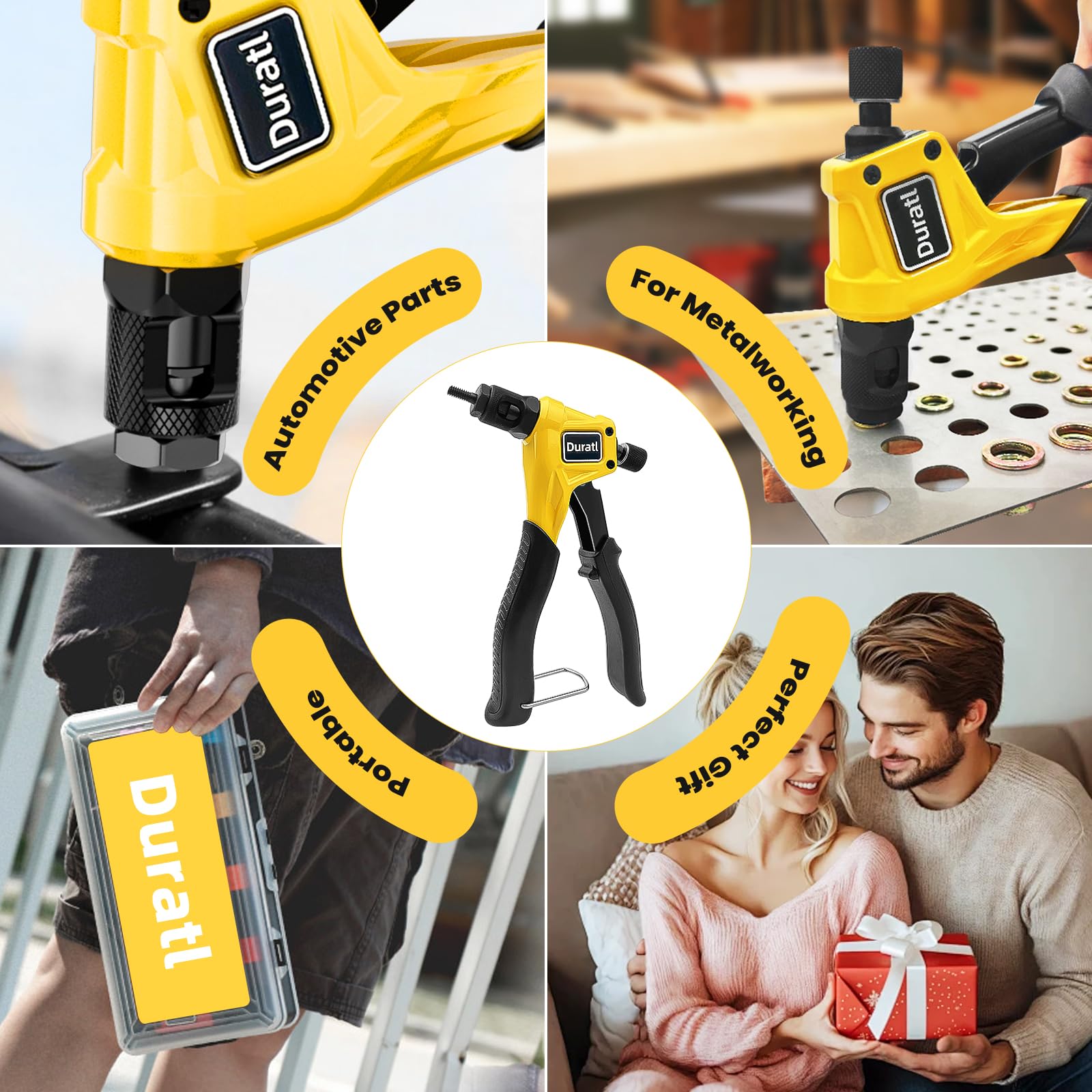 Duratl tool in use on metal for secure assemblies