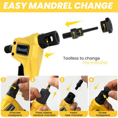 Duratl mandrels M3 to 1/4-20 for multiple thread sizes