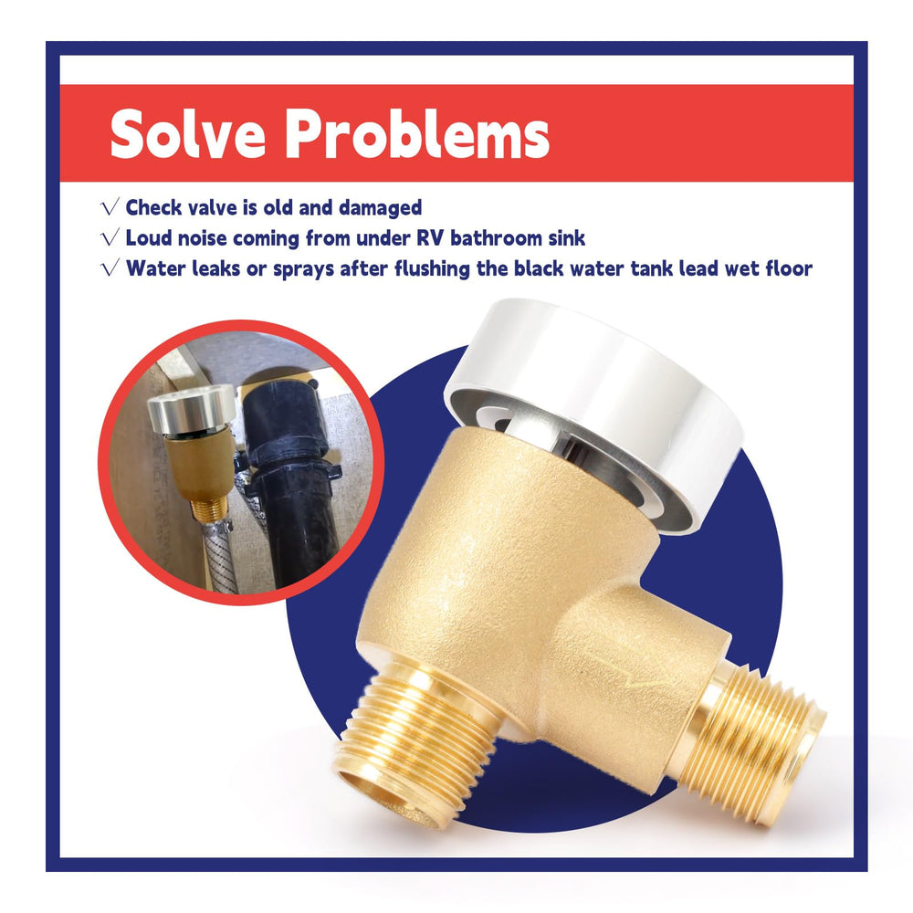 Dusledel 571-VAC-CHK-A easy-install vacuum breaker with 1/2 inch NPT threads