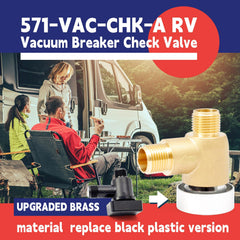Dusledel 571-VAC-CHK-A durable brass valve enhances reliability in high-pressure RV water systems