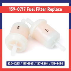 Dusledel fuel filter compatibility chart image shows wide mower coverage.