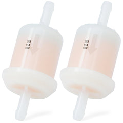 Dusledel fuel filter Quest-radius close-up for reliable mower performance.