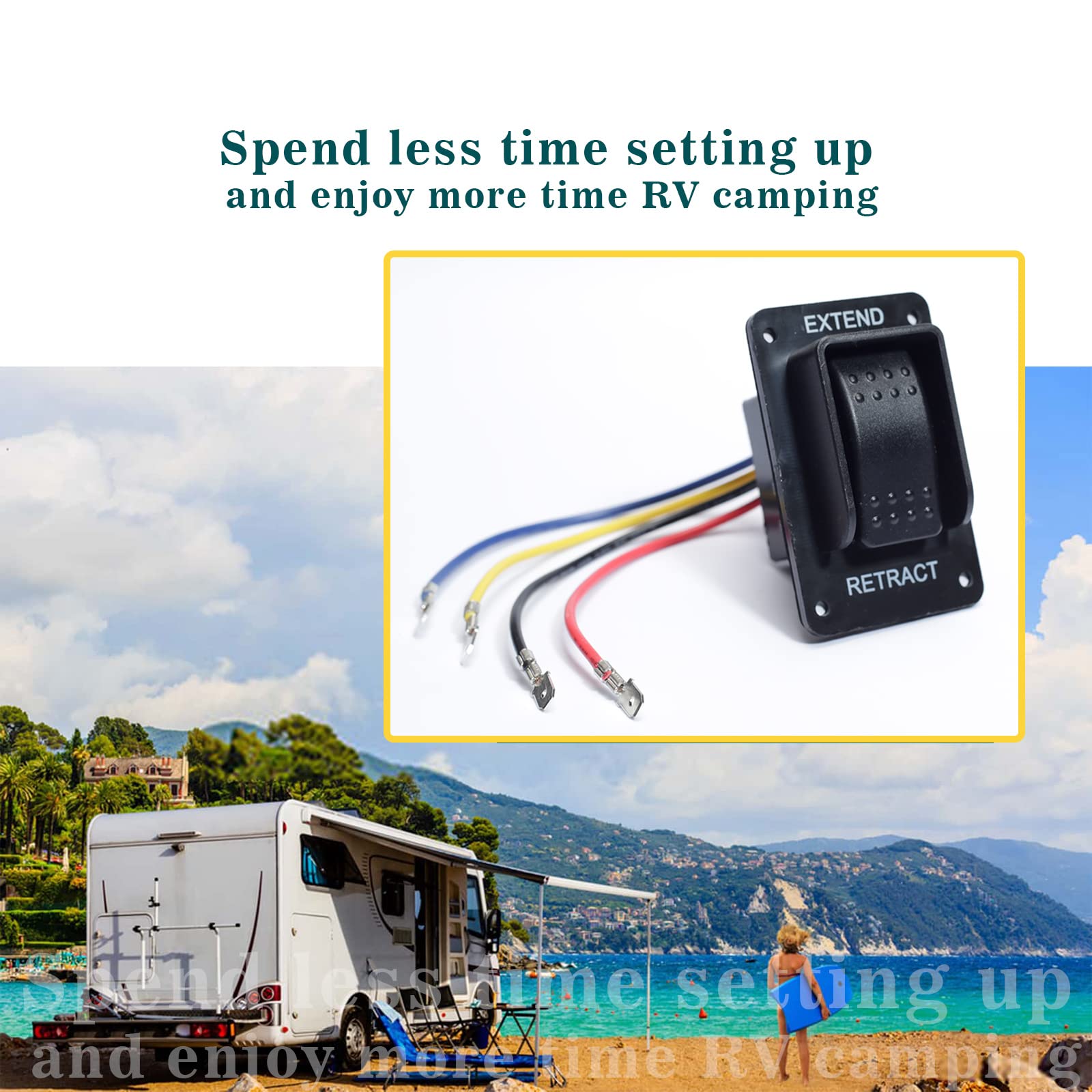 Dusledel Lippert trailer components compatible stabilizer switch for RV setups.