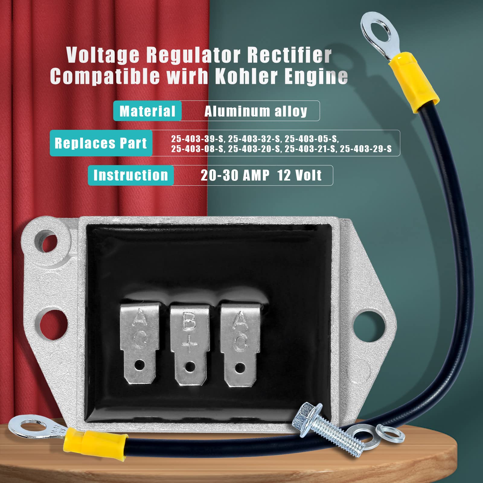Dusledel voltage regulator side view shows compact design for easy installation
