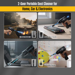 Dustix two-speed control dial for versatile cleaning tasks