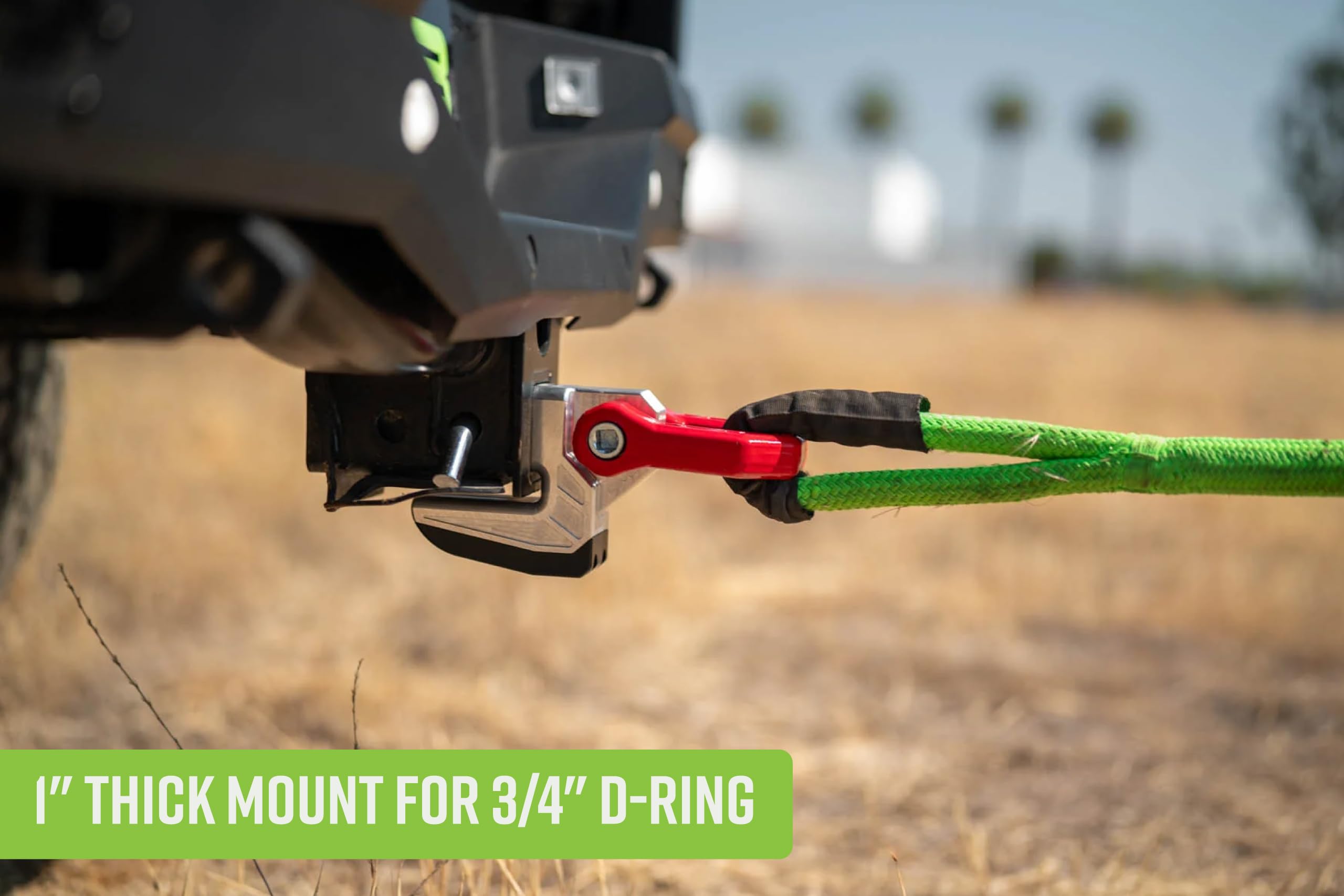 DV8 Offroad Xtract hitch skid plate mounted on a 2-inch receiver for quick protection