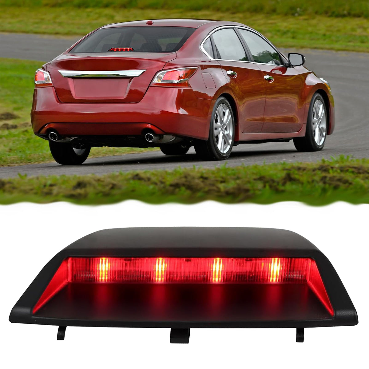 DVeiyQuant 3rd brake light for Nissan Altima with easy installation and high visibility.