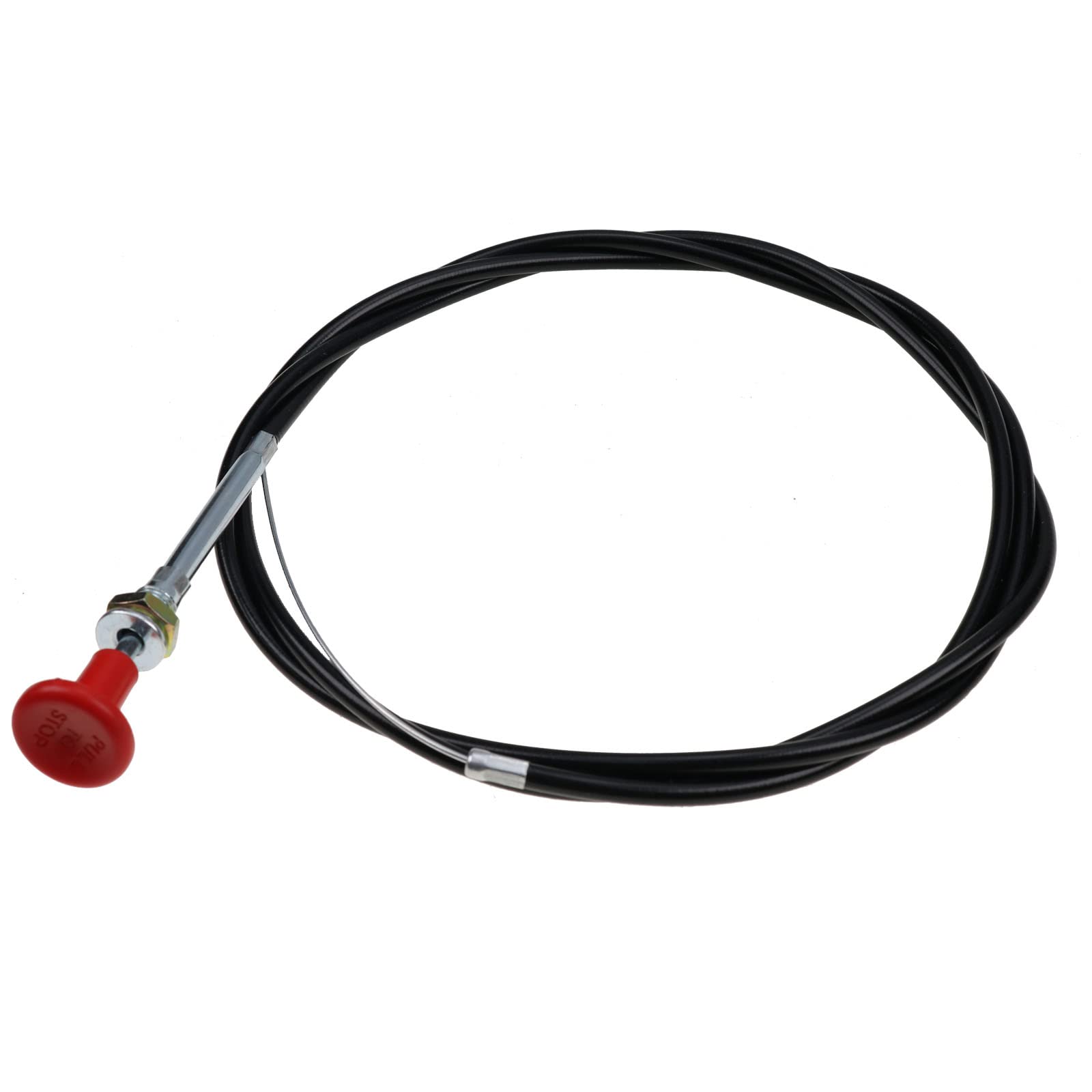 DVPARTS universal stop cable with red knob, 72 inch length for extended reach and control