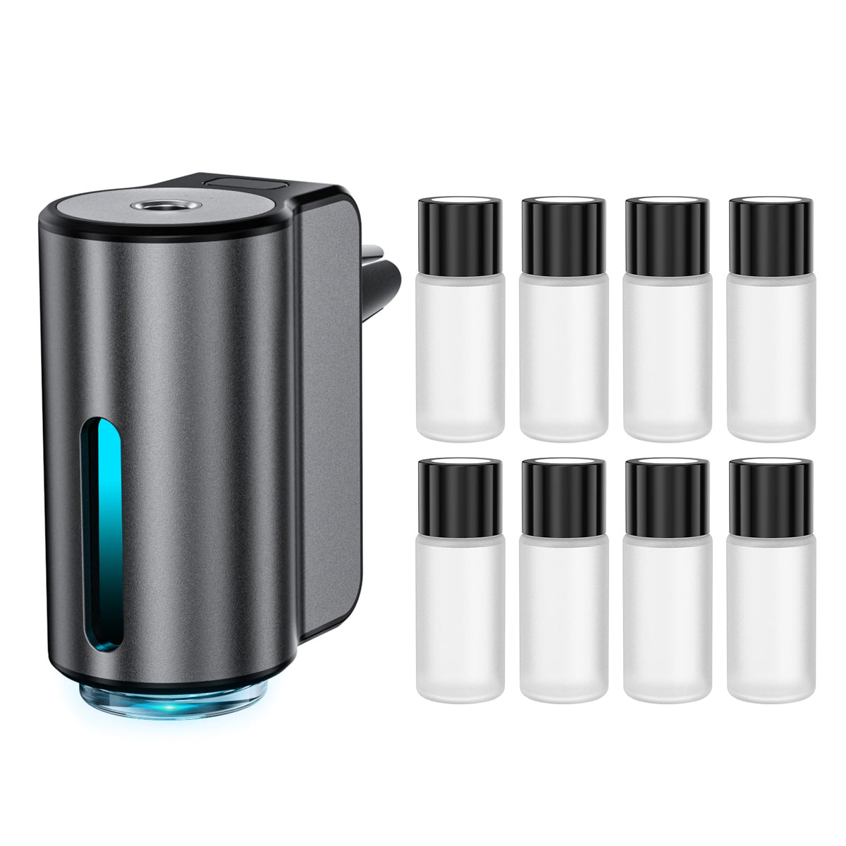 Dvqag smart car air freshener in black finish enhances cabin scent