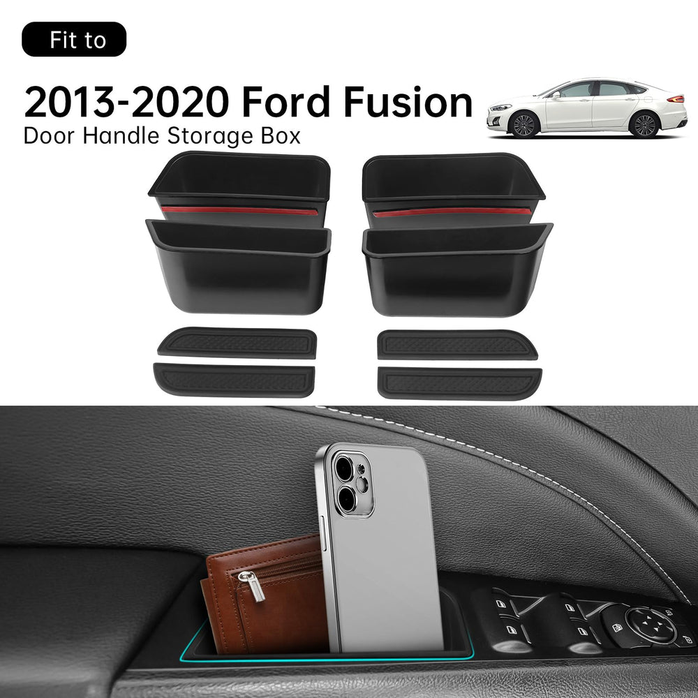 DWKJMYCP door side storage box front right neatly holds sunglasses and cards.