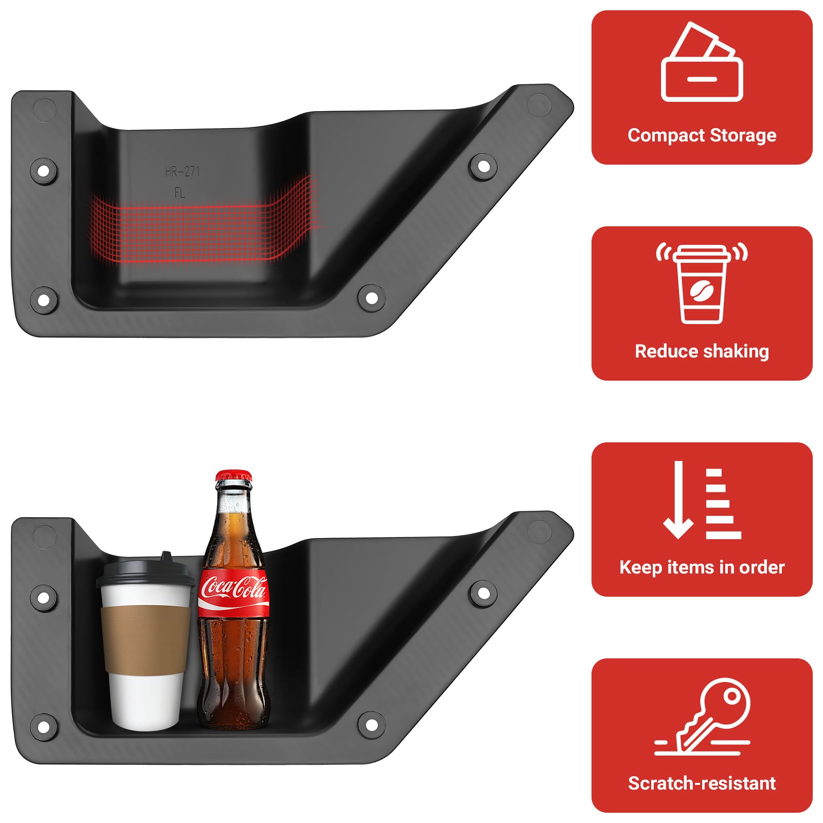DWKJMYCP door storage box adds organized space for cups and gadgets.