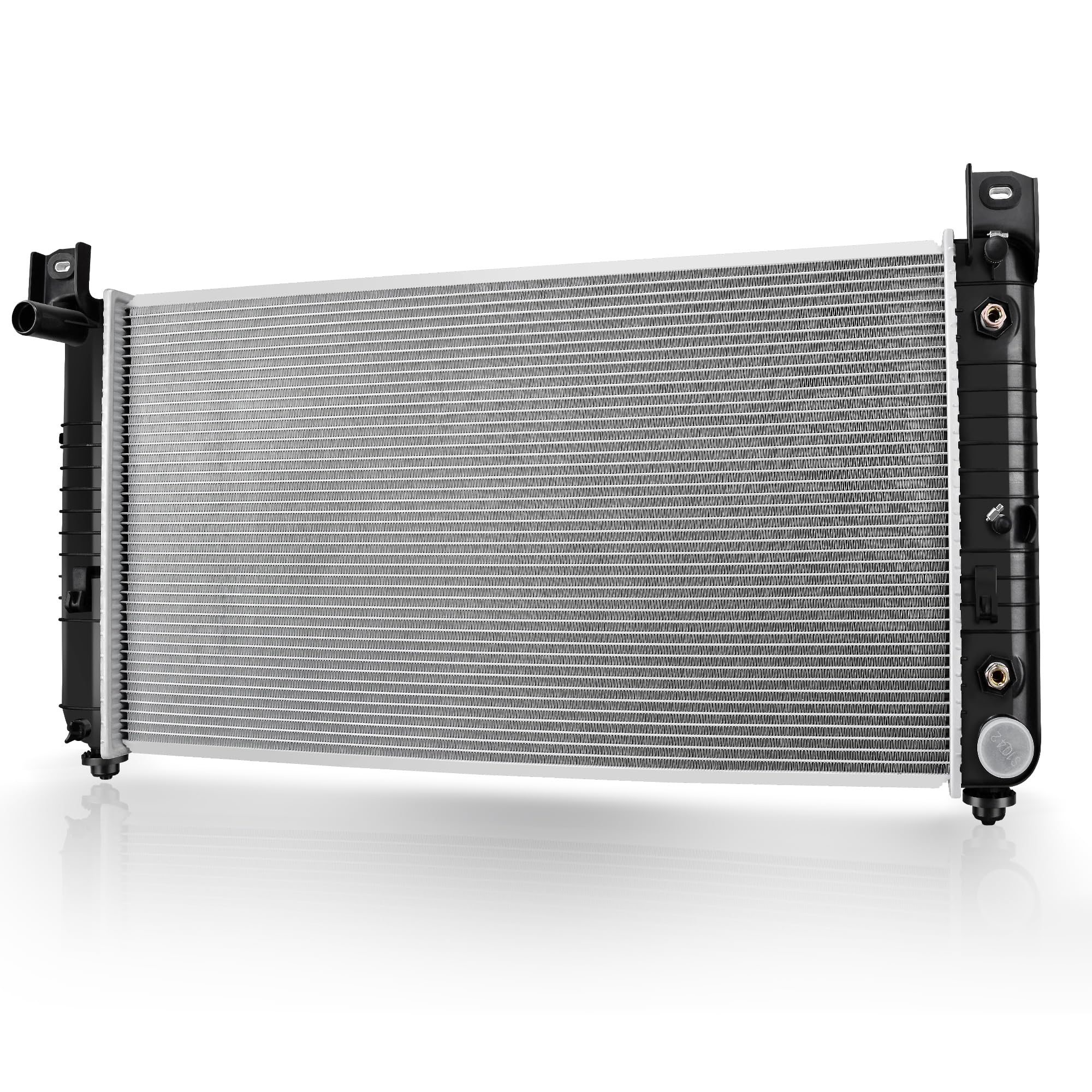 DWVO 34inch core radiator front view for Silverado/Suburban-Escalade compatibility and bolt-in upgrade