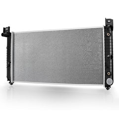 DWVO 34inch core radiator front view for Silverado/Suburban-Escalade compatibility and bolt-in upgrade