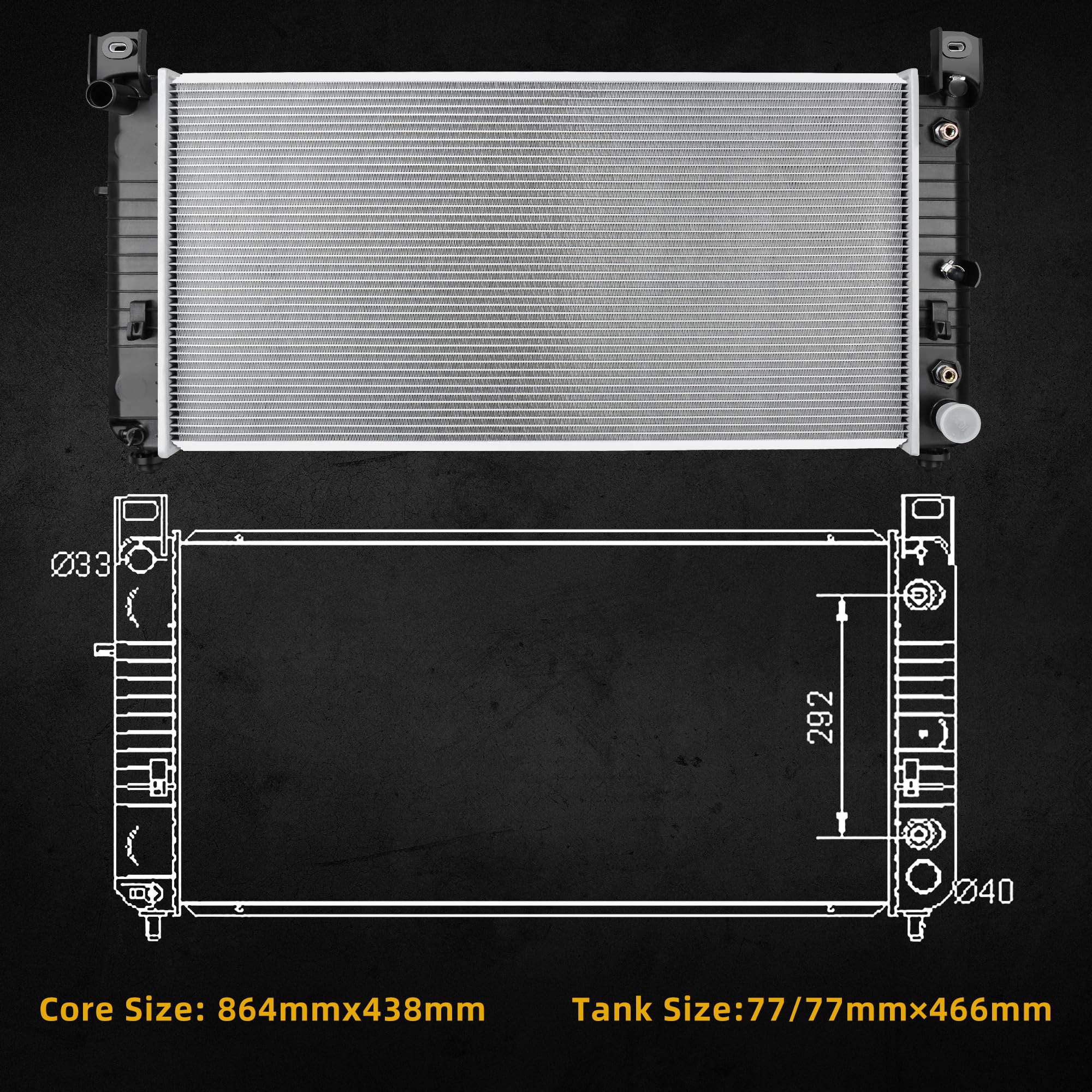 DWVO radiator with included user manual for easy DIY installation
