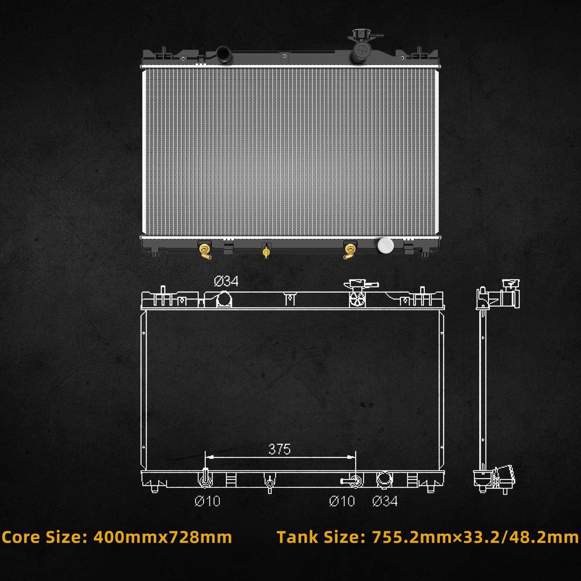 DWVO Completer radiator with treated coating resists corrosion for longevity