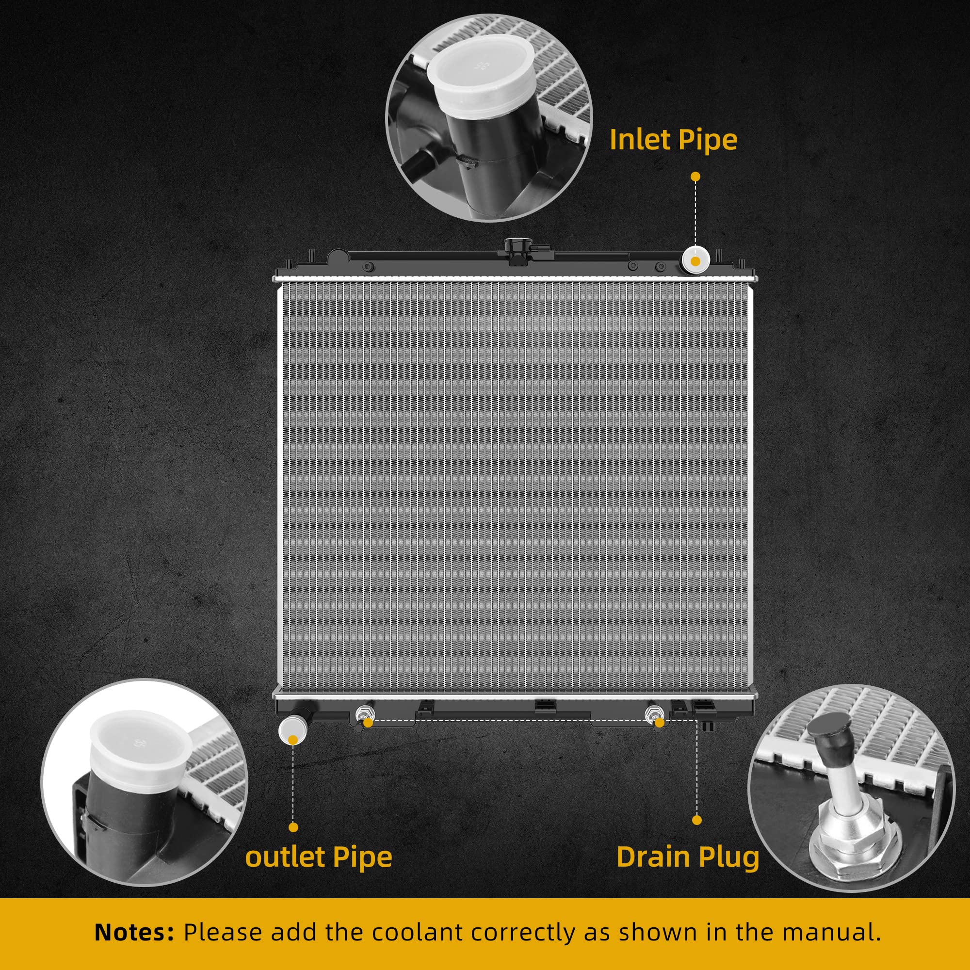 DWVO radiator packaging with foam corners that stabilize the unit during installation.