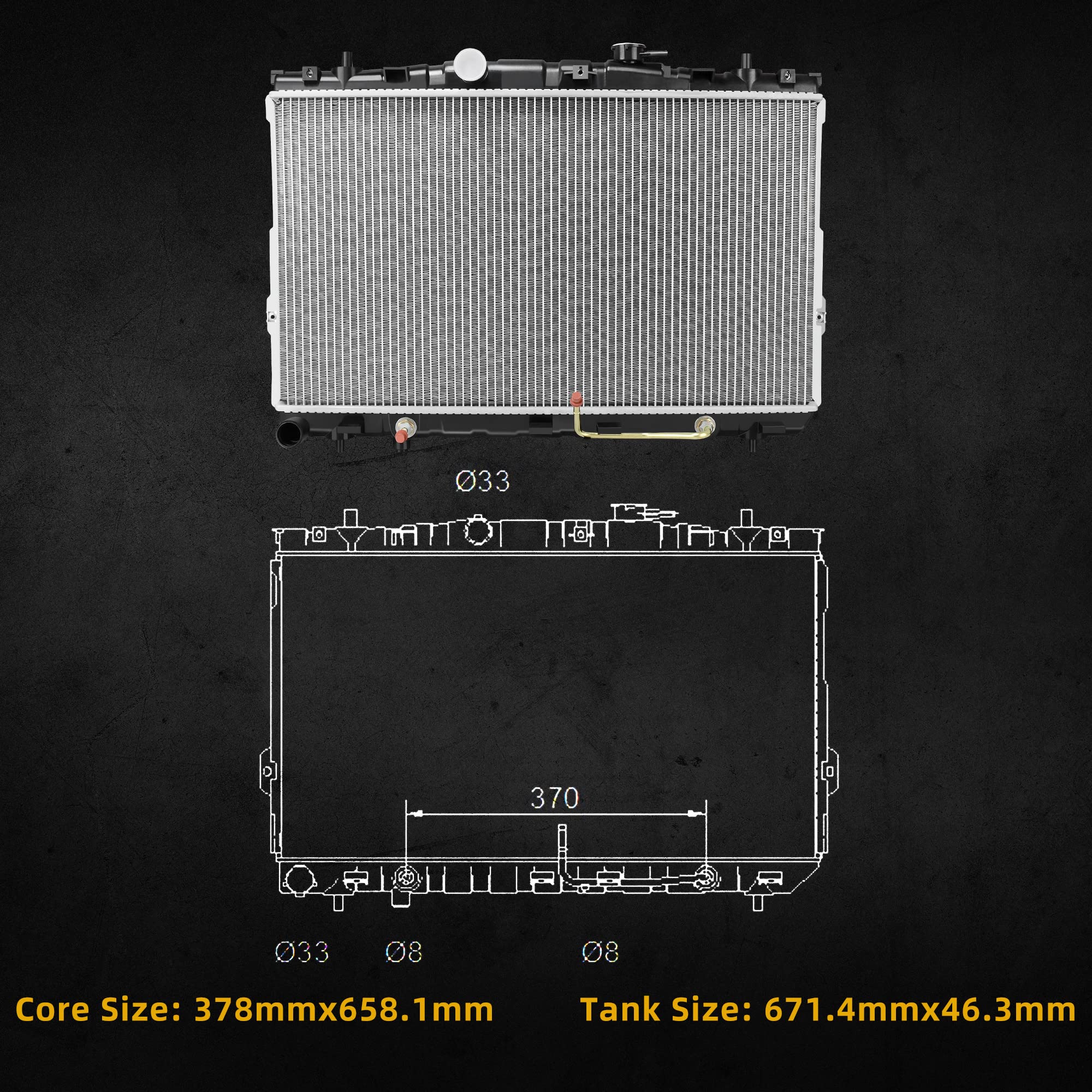 DWVO radiator TIG-welded end tanks offer leak-free performance