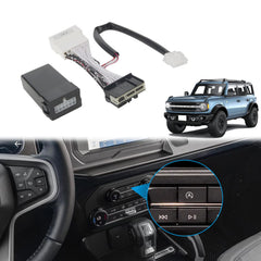 DXGTOZA Bronco Stop Eliminator cable mounted in engine bay for plug-and-play setup.