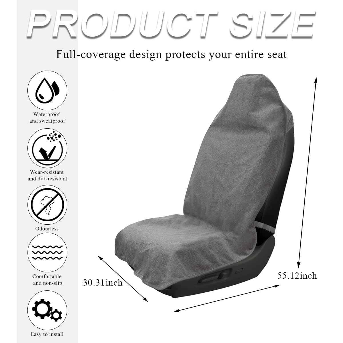 DXNQ non-slip backing provides a stable fit on rough roads