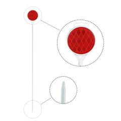 DXSIGN 43-inch white fiberglass rod marker ensures clear lane boundaries.