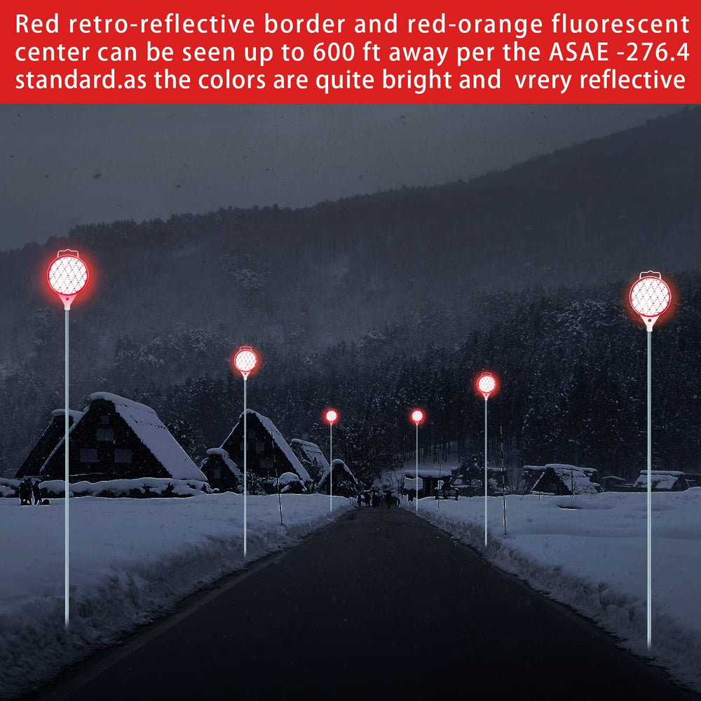 DXSIGN red reflector driveway marker provides bright visibility and durability.