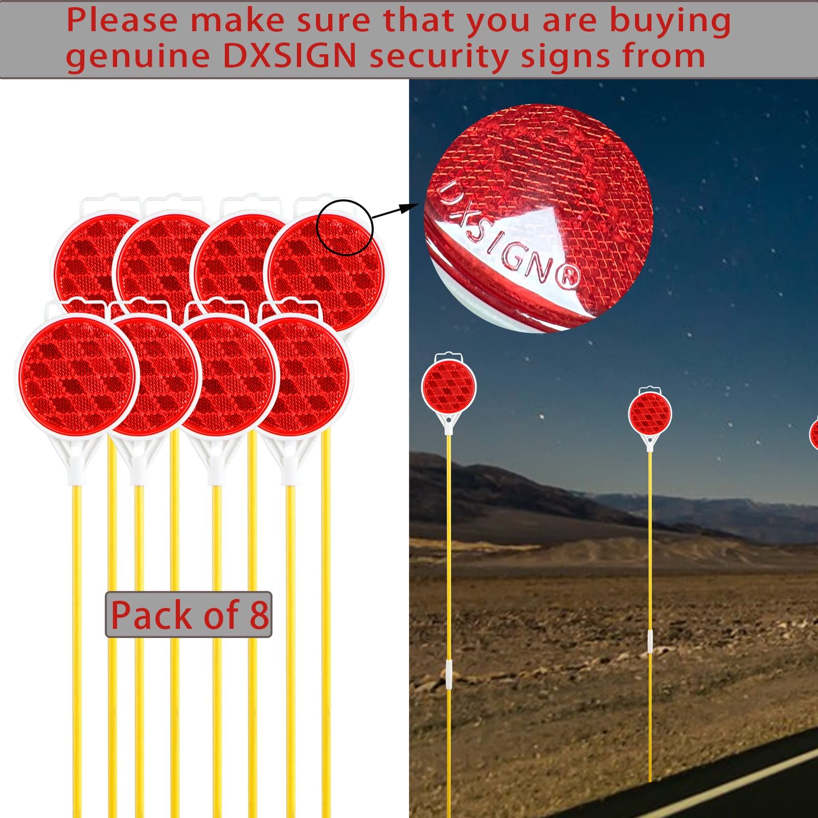DXSIGN snow plow marker helps identify lanes and curbs during snow removal