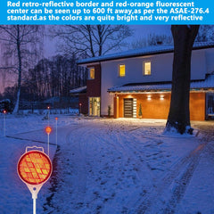DXSIGN snow plow marker pack of eight for marking driveway edges.