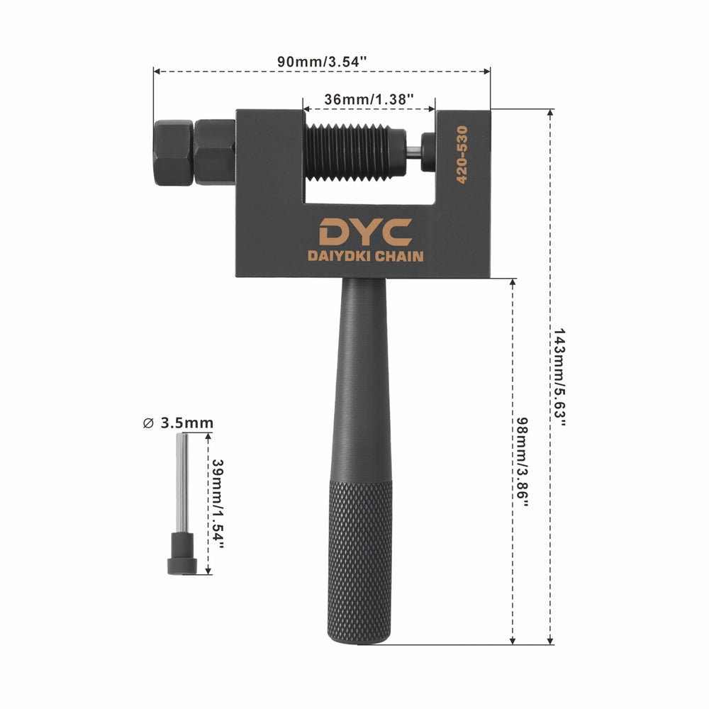DYC Daiyoki compact chain breaker ready for trail and shop use