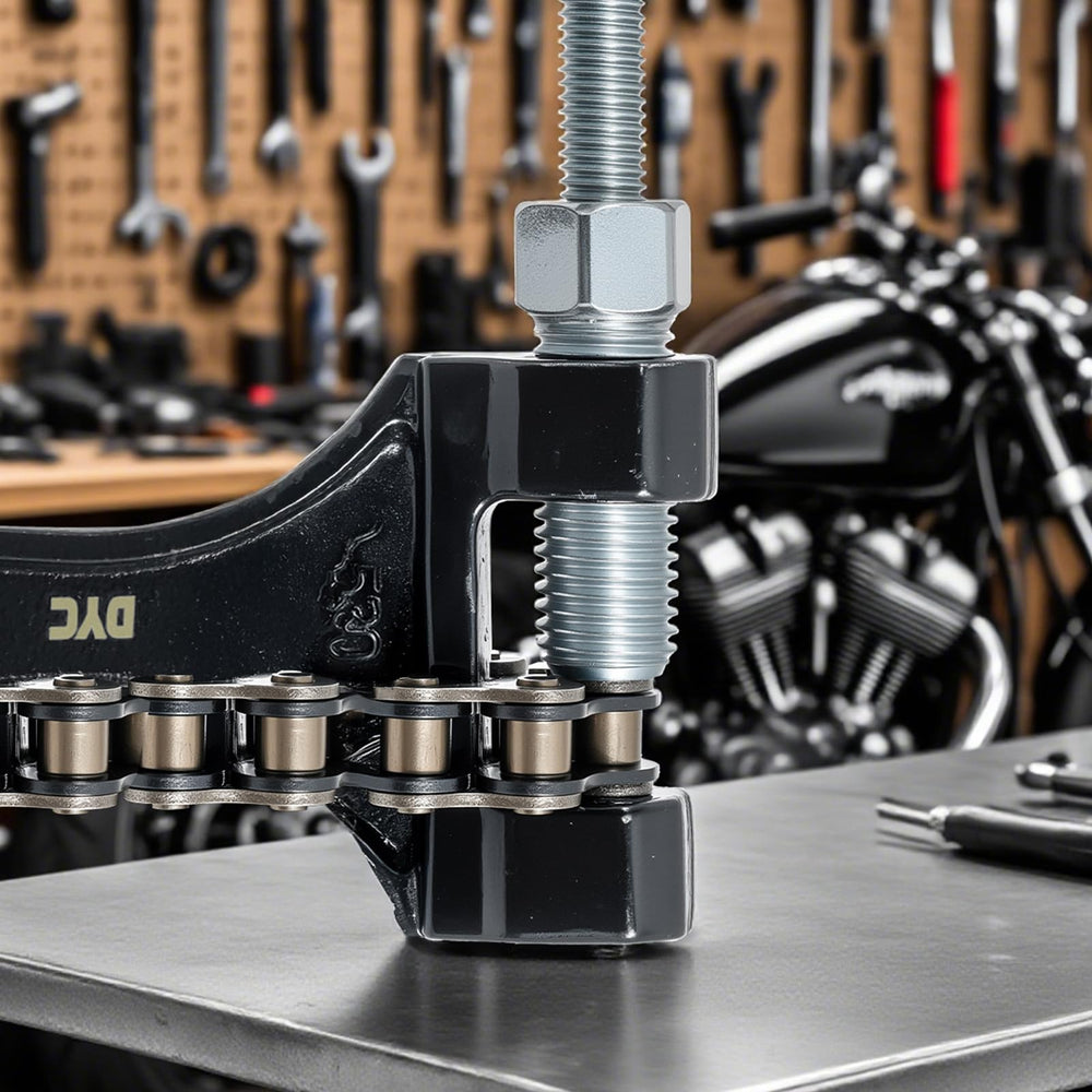 DYC 420 chain installed on a mini bike for smooth power transfer