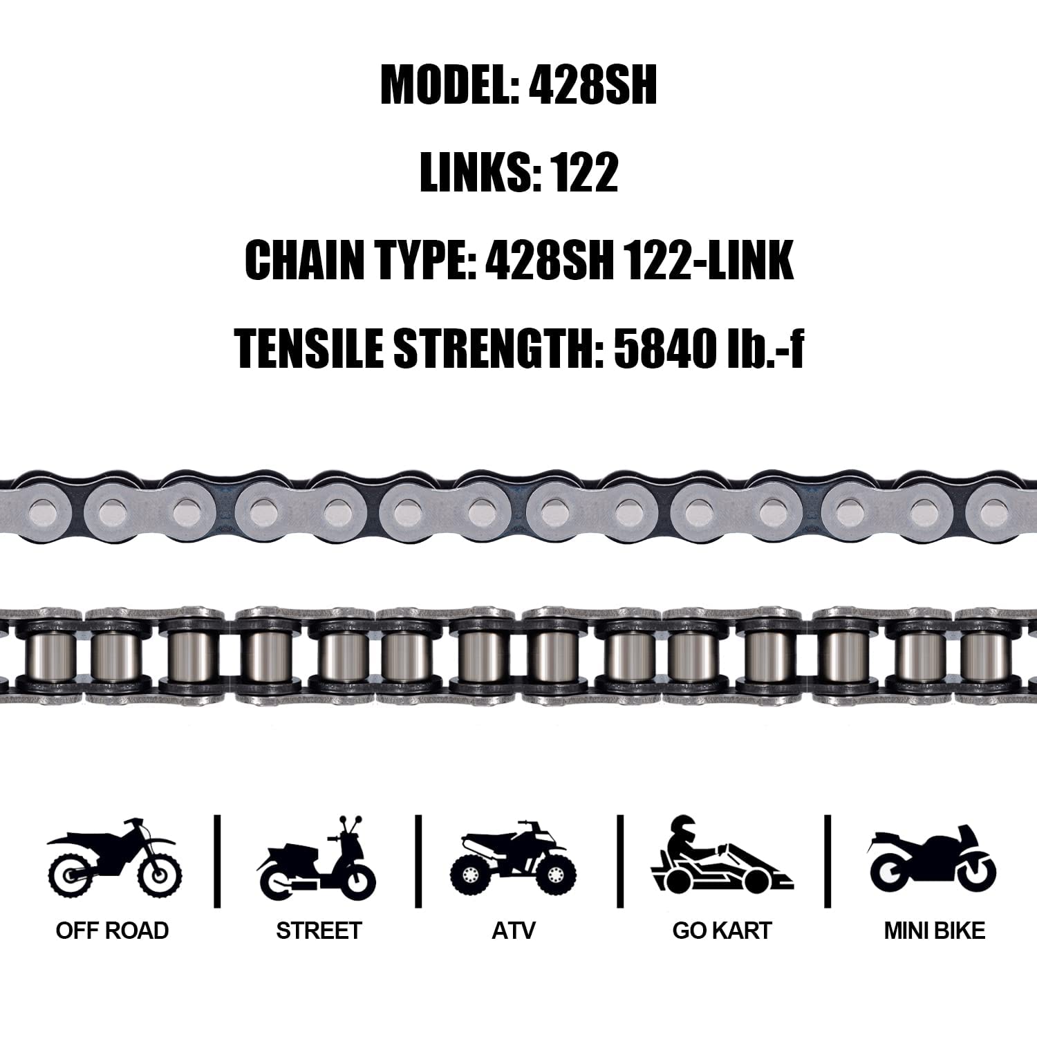 DYCTAHO 428H chain kit ready for install and ride.