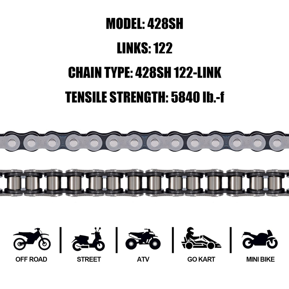 DYCTAHO 428H chain kit ready for install and ride.