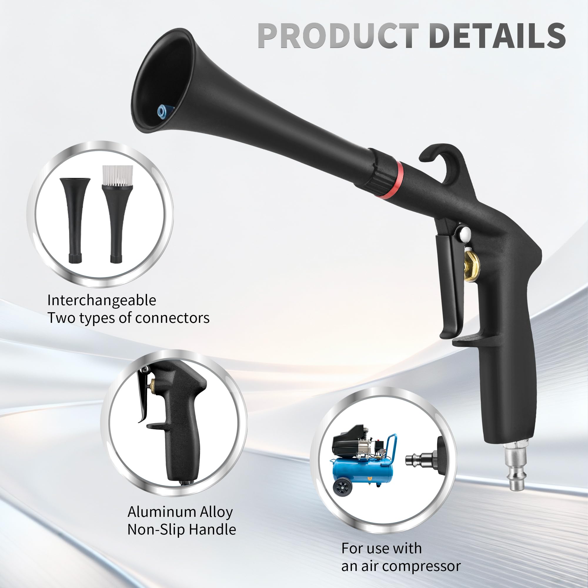 Dynaiency compatibility with air compressors expands your detailing toolkit.
