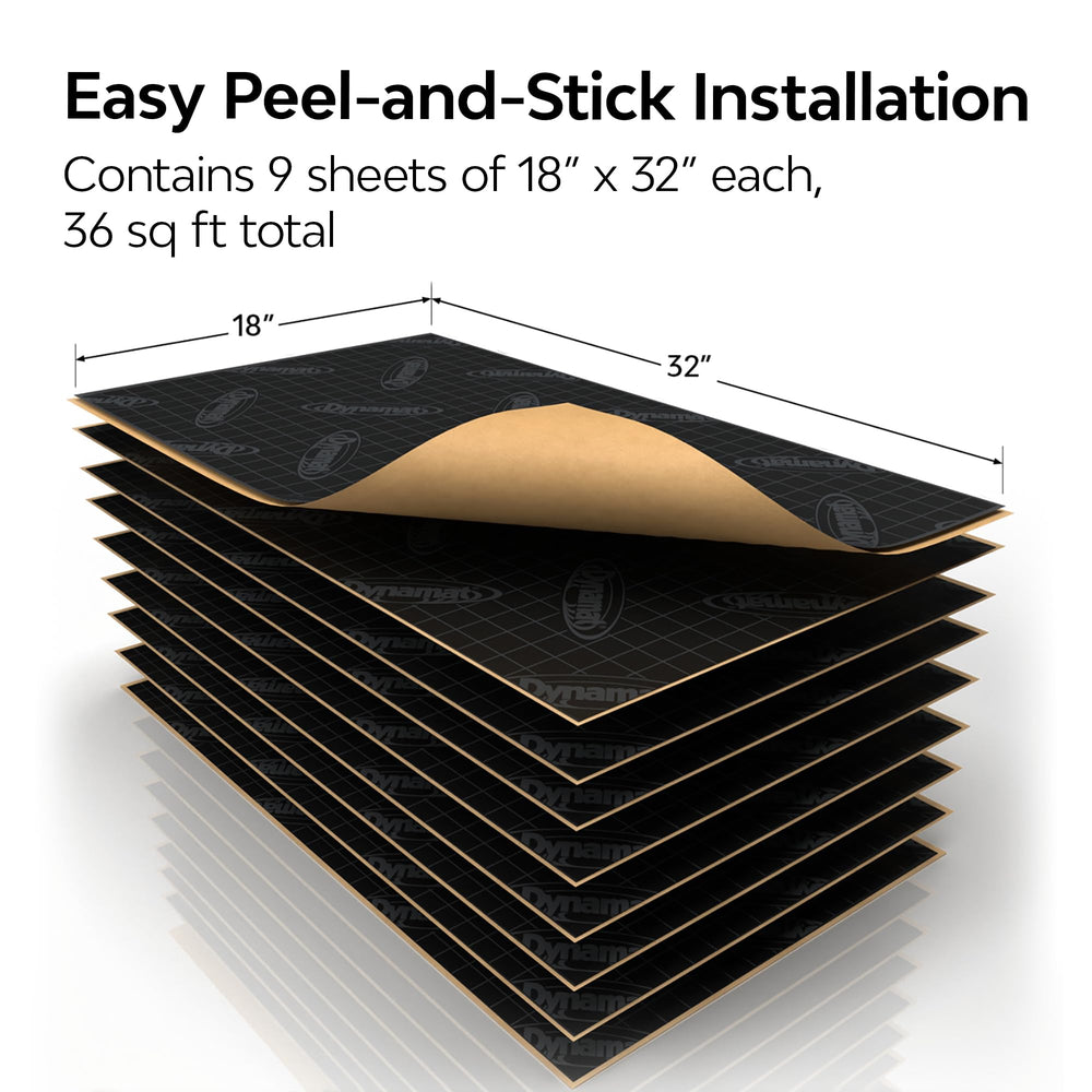 Dynamat Xtreme panel-vibration-control reduces resonance on doors and panels.