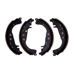 Dynamic Friction rear premium service shoes axle installation for compatible vehicles.