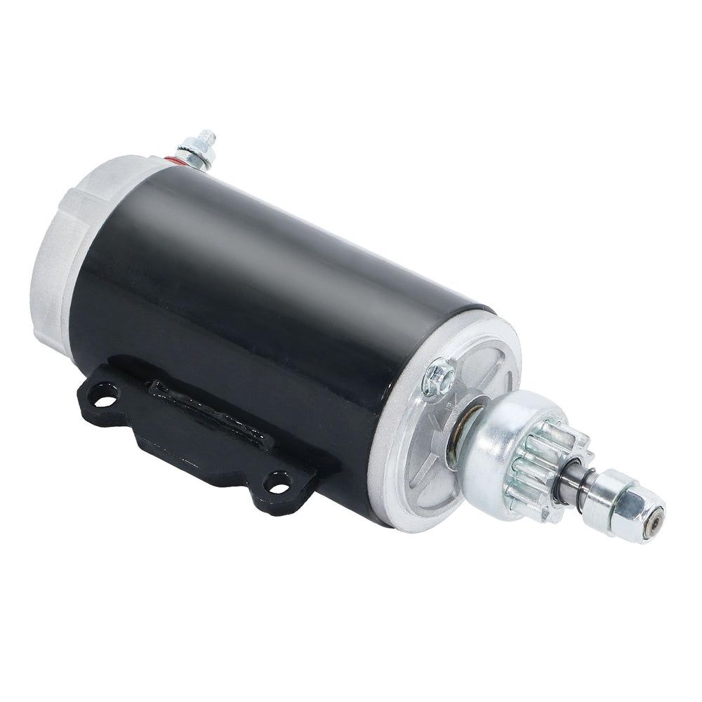 DynaVim Parts marine starter front view, compatible with Johnson and Evinrude engines for reliable starts.