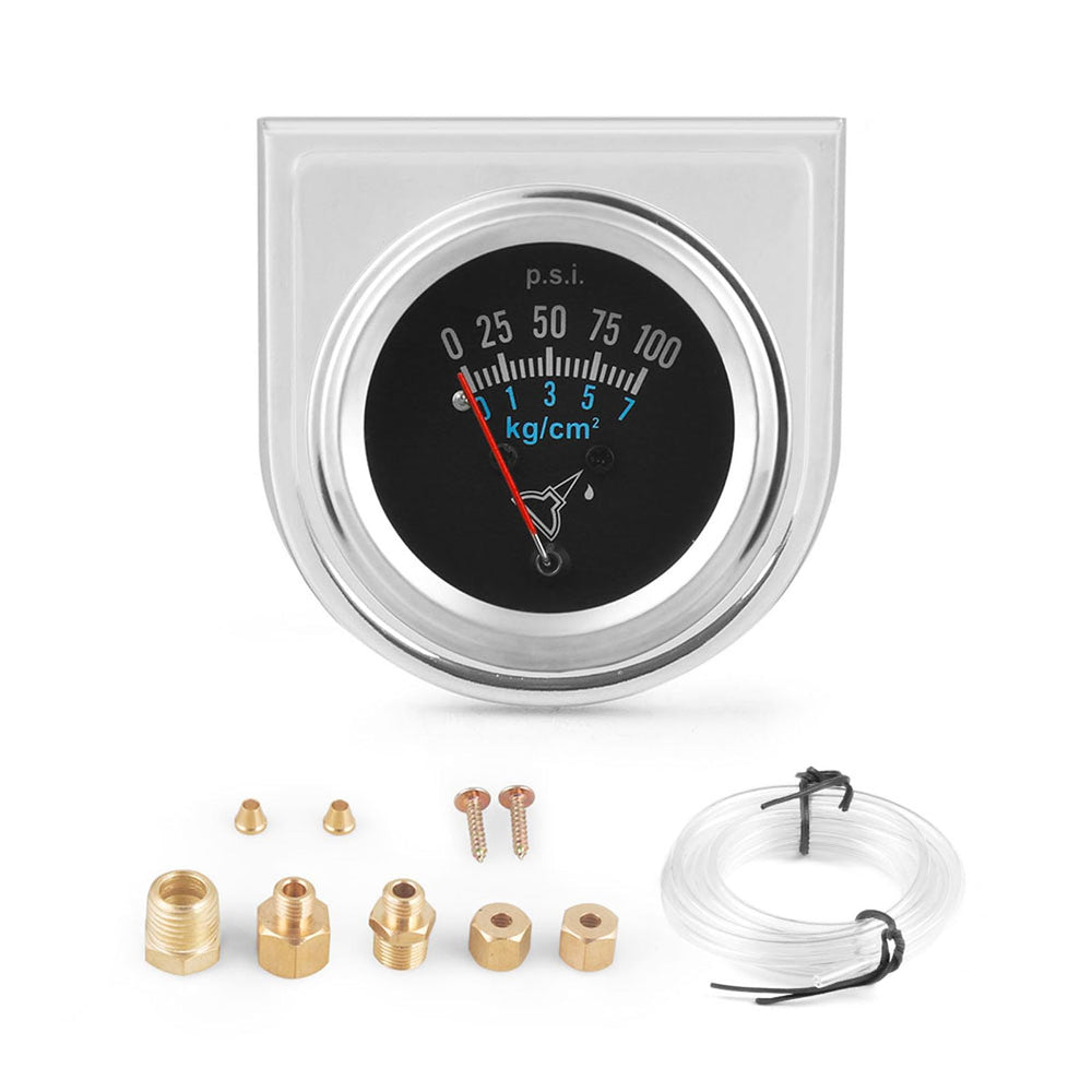 Dyno Racing oil pressure gauge dial face 52mm for precise engine monitoring.