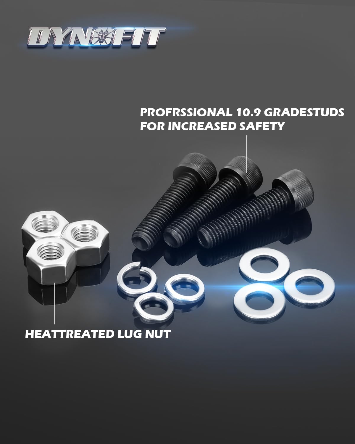 Dynofit 2in leveling kit bolts and hardware closeup for easy install
