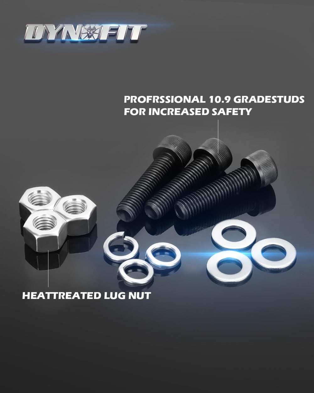 Dynofit 2in leveling kit bolts and hardware closeup for easy install