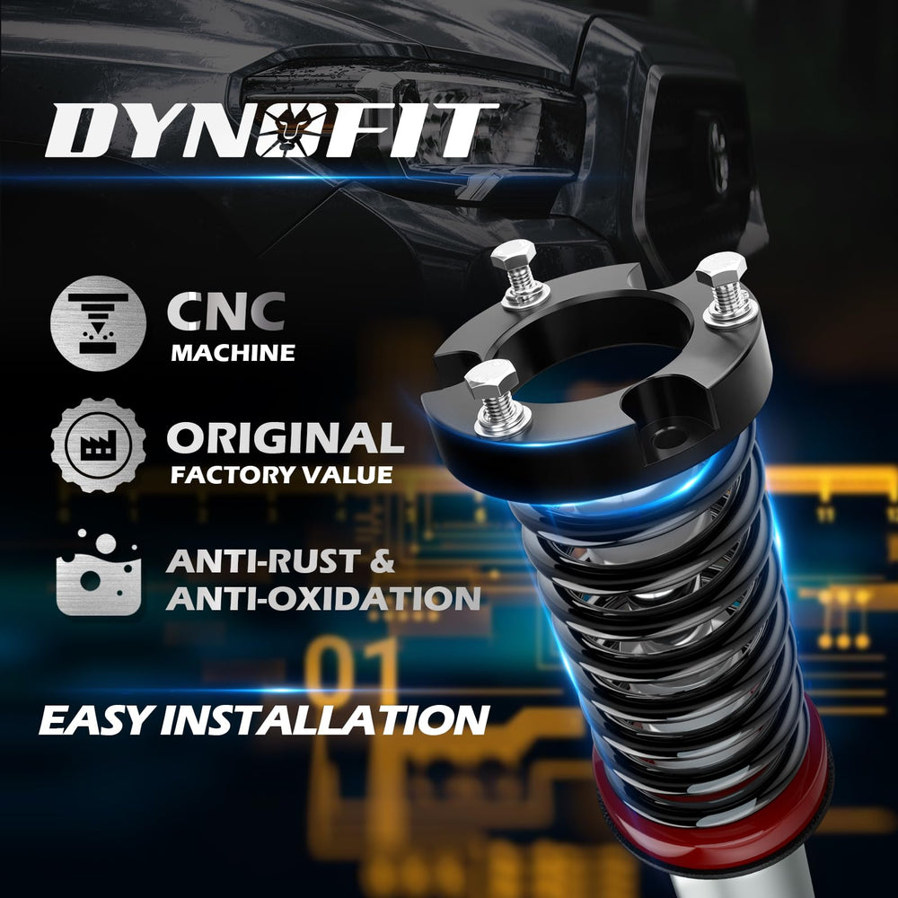 Dynofit 2 inch leveling kit front 4Runner improves front balance and stance.