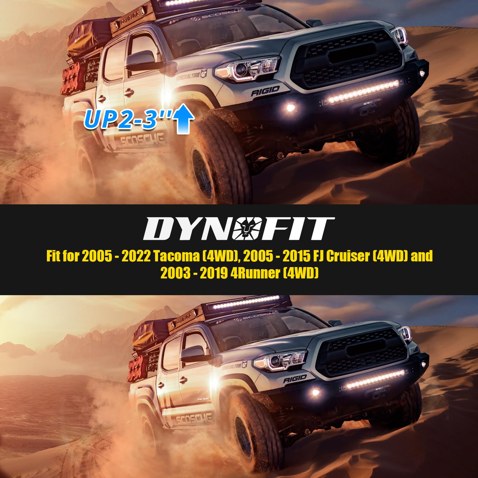 Dynofit spacer provides extra fender clearance for bigger wheels.