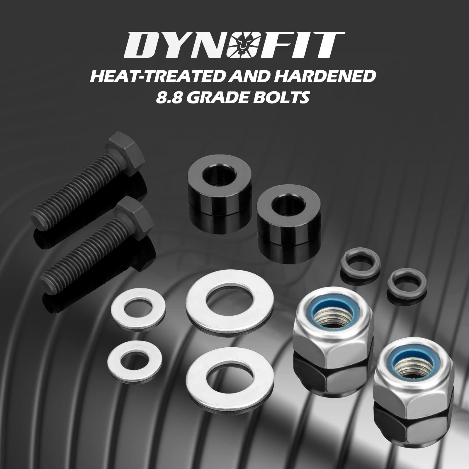 Dynofit kit includes hardware for quick bolt-on installation.