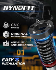 Dynofit F150 2-in lift installed on front struts for enhanced off-road clearance.